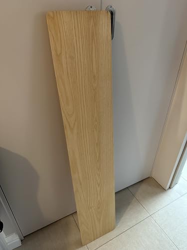 Image of Deskvue 46 inch Dual Monitor Desk Shelf | with FULL LENGTH Aluminum Under-Shelf | Large Monitor Riser | Office Desk Storage | Grovemade Inspired | WHITE OAK