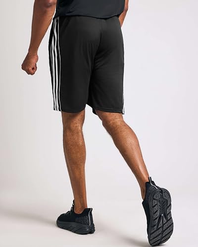 Real Essentials 5 Pack: Men’s 9" Mesh Shorts – Athletic Gym, Workout, Basketball, Running, Casual Lounge Activewear Pockets, Set 8,L - Image 4