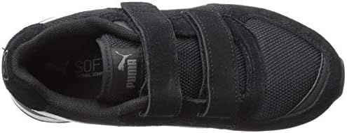 PUMA Unisex-Child Vista Hook & Loop Sneaker, Black-White, 3 M US Little Kid | Image 4