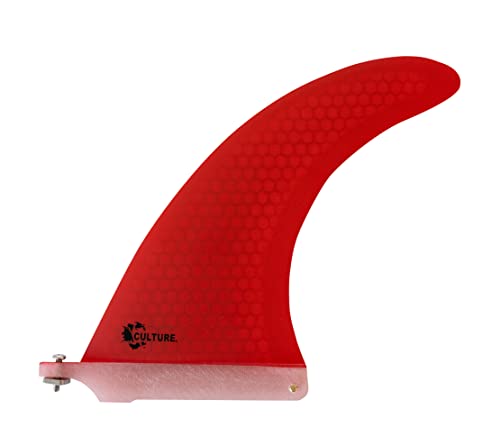 Culture Supply Signature RTM Honeycomb Surfboard Single Fin - 5 Colors | 3 Sizes (Red, 8