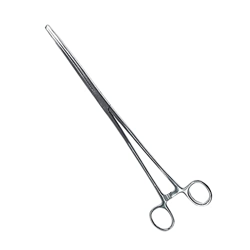 Image of SurgicalOnline 2-Piece Curved & Straight 10 inch Hemostat Set - Stainless Steel Locking Tweezer Clamps - Ideal Hemostats for Nurses, Fishing Forceps, Crafts and Hobby
