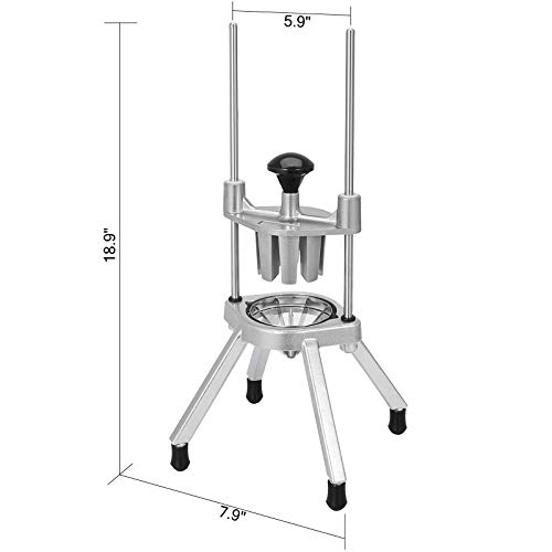 Happybuy 8-Section Commercial Easy Wedger Stainless Steel Blade Fruit Lime Slicer, Lemon Cutter 8 Wedges for Bar Restaurant