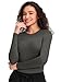 COZYFIT Scrub Undershirts Long Sleeve Women - Underscrub Comfort Tee with Soft Stretch Fabric, Grey, M