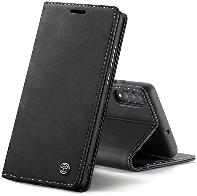 Chocoyi Leather Case for Xiaomi Redmi Note 10 4G/Note 10S, Protective PU Leather Wallet Case, Magnetic Closure, Card Slots, Stand Function - Coffee