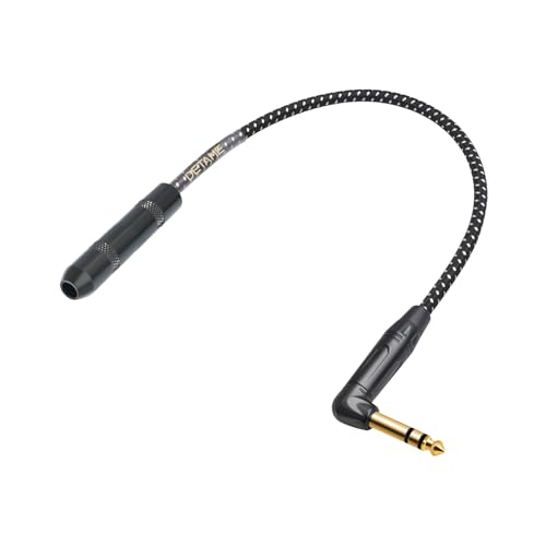 Câble audio stéréo 6,35 TRS mâle vers femelle coudé pour éviter la torsion des câbles de guitare