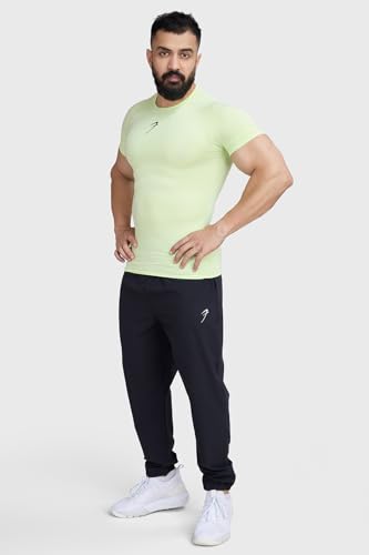 Image of FUAARK Men's Half Sleeve Compression T-Shirt - Athletic Base Layer for Fitness