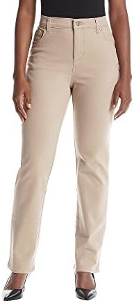 Gloria Vanderbilt womens Classic Amanda High Rise Tapered Jean, Perfect Khaki, 14 Petite Short