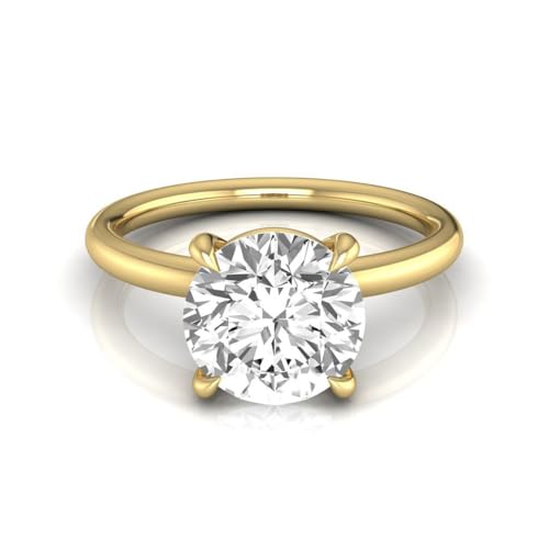 IGI Certified 2.00 Carat Round Cut Lab Grown Diamond (F, VVS2) 14K Gold Solitaire Engagement Ring for Women2