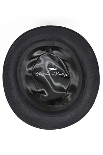 Chapéu Coco Chaplin Clássico Preto Estiloso - Chapelaria Vintage - M