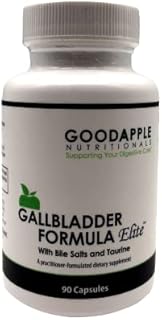 Gallbladder Formula Elite with Purified Bile Salts and Taurine for Gallbladder & no Gallbladder|Supports Bloating, Gas, Indigestion|GoodApple Nutritionals|90 caps