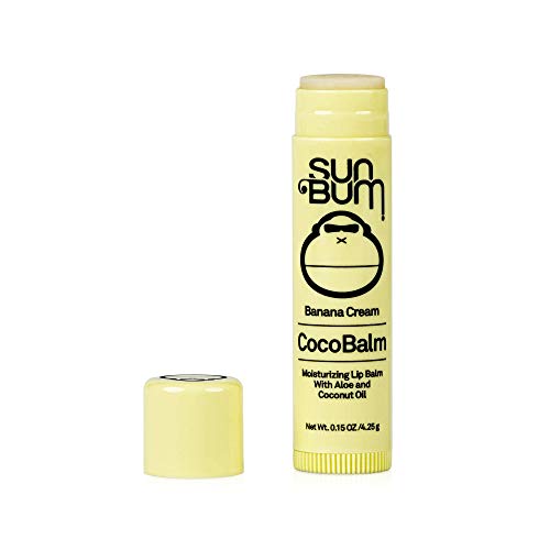 Image of Sun Bum Banana Cream Cocobalm | Hydrating Lip Balm with Aloe | Hypoallergenic, Paraben Free, Silicone Free,| 0.15oz Stick (Pack of 2)