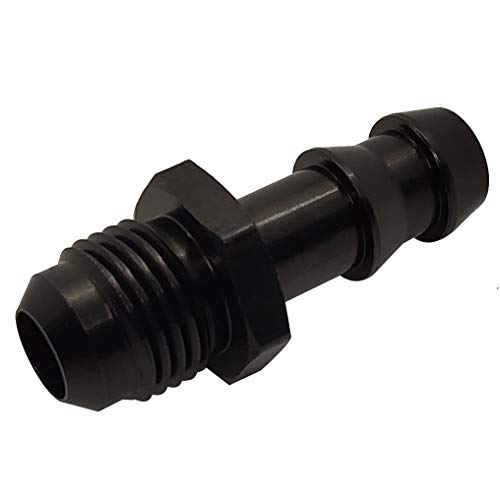 8AN Male Flare to 3/8 Hose Barb Aluminum Fittings AN8-3/8 Push On Barb Fuel Line Adapter Straight Black by STEBER - Image 2