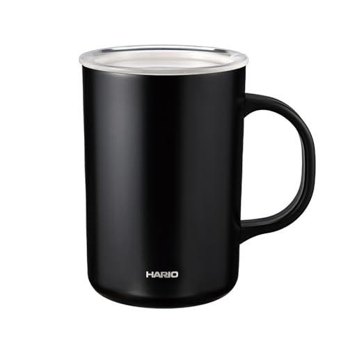 Taza aislante de acero inoxidable HARIO 470 ml negra miniatura 1