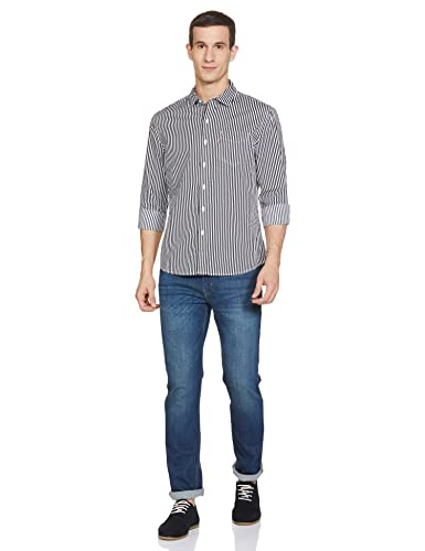 Image of Levi's Men's Cotton Striped Slim Fit Shirt