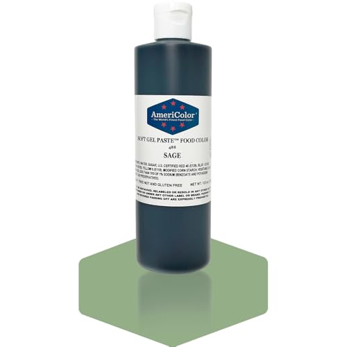 AmeriColor, Sage, 13.5 Ounce Bottle, Soft Gel Paste Food Color