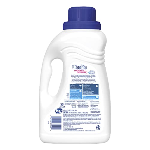 Woolite Damage Defense Laundry Detergent, 33 Loads, 50 Fl Oz, Regular & He Washers, Packaging May Vary #TOP1
