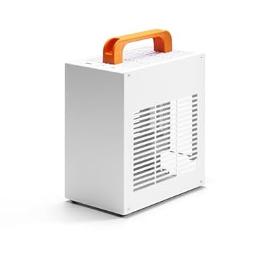 SGPC Itx Mini Case – K39 (aço), fonte de alimentação 1U, porta USB de E/S frontal e porta tipo C, 2 alças podem ser instaladas, painel ventilado – 2 painéis laterais de aço e 1 acrílico/capa 5L SFF