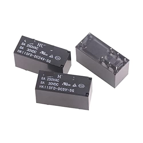 Relais HK115FD-DC5V-SG 12VDC 24VDC 8 broches 8A pour automatisme et domotique