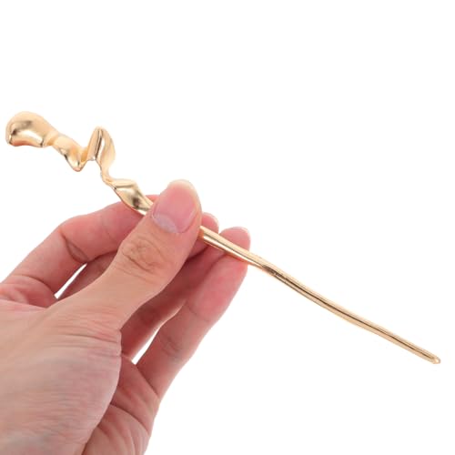 2pcs Chinese Hair Sticks: Gold Hair Chopsticks - Geometric Metal Pins for Women Bun Maker Chignon Maker Accessories - Thumbnail 3