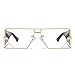 bullabulling Fashion Metal Frame Hollow out Design Sunglasses Futuristic Trimmed Sunglasses (c6)