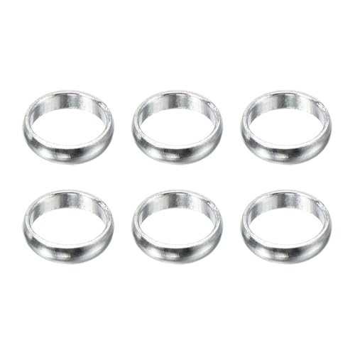 M METERXITY 6 Pack Dart Shaft Rings - Aluminum O-Ring Dart Accessories, Apply to Darts Games/Entertainment/Party (Silver Tone)