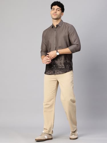 Image of Majestic Man Stylish Ombre Print Pure Cotton Casual Shirt for Men