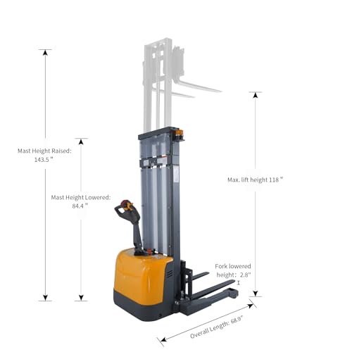 Electric forklift warehouse