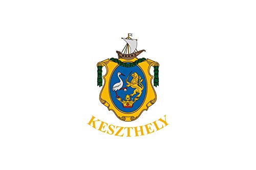 Drapeau Keszthely grand format paysage résistant de 1.35m² - 2