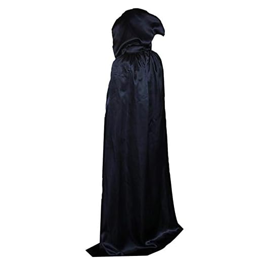 Capas de Halloween,Fiesta de Halloween Disfraz Long Black Cloak Unisex Robe Cape para Ninos Adultos
