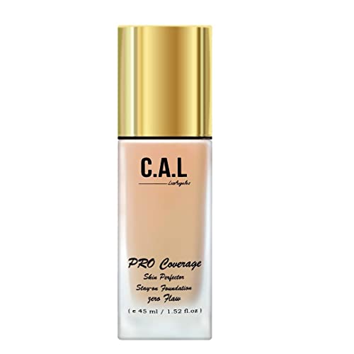 Image of CAL Losangeles Liquid Matte Foundation, Unisex Skin Perfector for All Types of Skins, Stay On Full Coverage Oil Free Flawless Waterproof Make Up Foundation for Men & Women Everyday Use(Coral Beige)