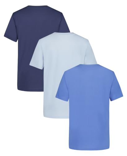 Image of Nautica Boys' Short Sleeve Crew Neck T-Shirt 3-Pack, Soft, Comfortable, Relaxed Fit