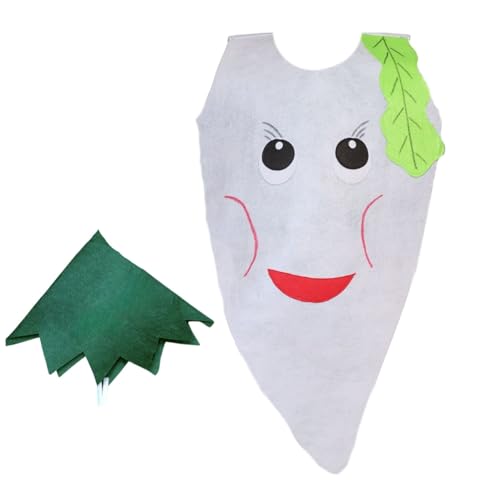 Image of Kaku Fancy Dresses Fruit and Vegetable Costume Paper Cutout with Cap For Kids | Healthy Food Costume For Boys & Girls (Tracksuit Not Included)