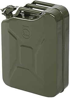 Bonnlo 20L Fuel Oil Storage Can Metal Petrol Diesel Tank with Spout (Green)