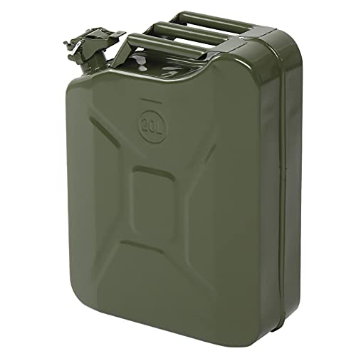 Bonnlo 20L Metal Fuel Tank with Spout (Green)