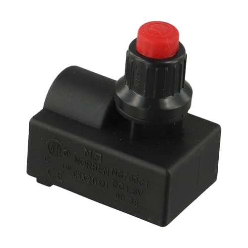 FACAIIO Encendedor electrónico con botón pulsador para calentador de patio, fogata de gas, parrilla, estufa, color negro, con cable, requiere batería AAA