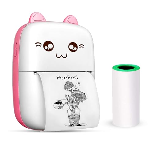 Image of Mini Thermal Printer | Inkless Sticker Printer | USB APP Control Inkless Printer | Wireless Mini Pocket Printer for Labels, Stickers, Photos, Bookmarks, Cards