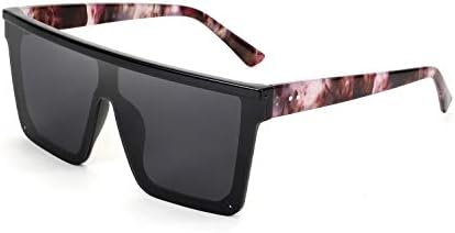 KISS LOUNGE Oversized Square Sunglasses - UV400 Protection, Bold Unisex Frame (55mm Lens)
