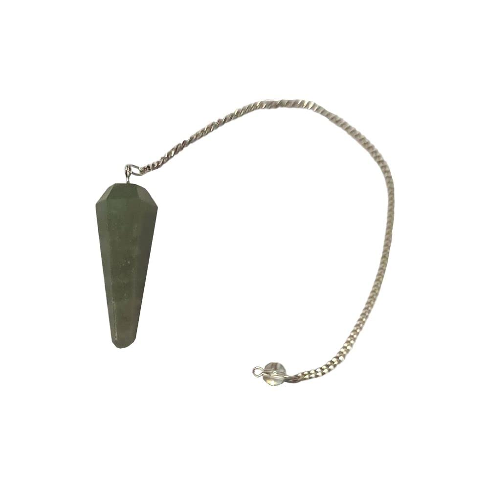 VIE Naturals Pendulum with Chain, Green Aventurine Dark, One