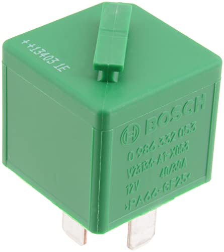 Bosch 0986332053 Mini relé de 12 V 40 A, IP5K4, temperatura de funcionamiento de -40 ° a 85 °C, relé de 5 pines
