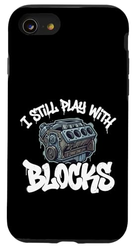 Custodia per iPhone SE (2020) / 7/8 Gioco ancora con Blocks V8 Engine Car Enthusiast