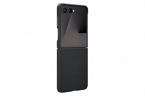 Samsung Kindsuit Case EF-VF766 für das Galaxy Z Flip7, Smartphone Cover, Handy-Hülle, Schutz Case, Lederlook, Kratzfest, Black – Ansicht 1