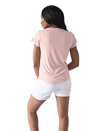 Kindred Bravely Everyday Maternity & Nursing T-Shirt | Maternity & Nursing Tops for Breastfeeding (Dusty Pink, Medium)