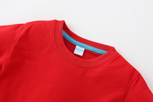 Image of AMIYAN Toddler T Shirts Boys Girls Basic Tee Summer Cotton T-Shirts Crewneck Short Sleeve Shirts for Kids 2-7Y