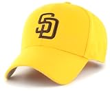 Officially Licensed San Diego Youth Boys Girls Baseball Hat Classic Yellow/Brown MVP Adjustable Embroidered Team Logo Kids Sports Cap