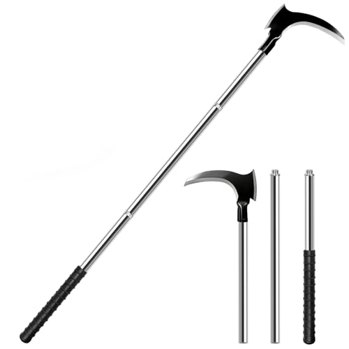 Failenfeivp Sickle Manual Weeder Tool with Double Blade Head Heavy Duty Garden Hand Tool