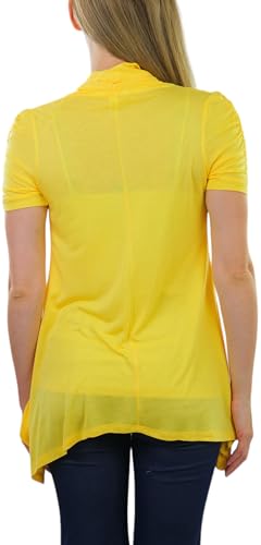 Image of ToBeInStyle Womens Open Front Casual Shrug Lightweight Layering Cardigan Sleeveless or Short Sleeve