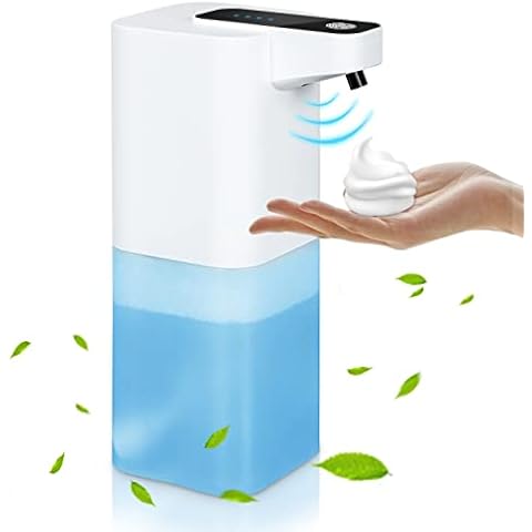 Automatic Touchless Foaming Soap Dispenser, FERRISA 4-Level Adjustable Infrared Sensor Hands Free Foam Soap Dispenser, Rechargeable Waterproof Hand Soap Dispenser for Kids Bathroom, 400ml/ 13.5 Oz Cover