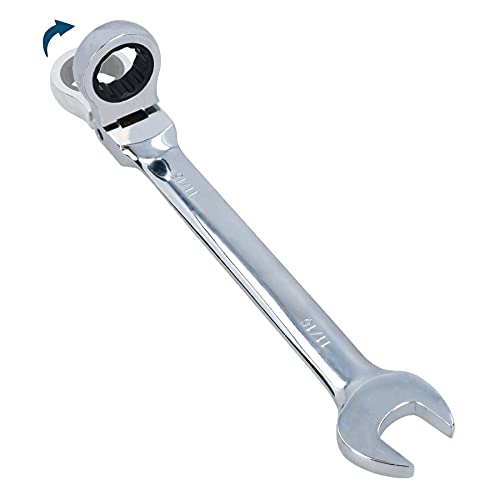 Image of AB Tools 11/16” AF SAE Imperial Flexible Flexi Head Ratchet Spanner Combination Wrench