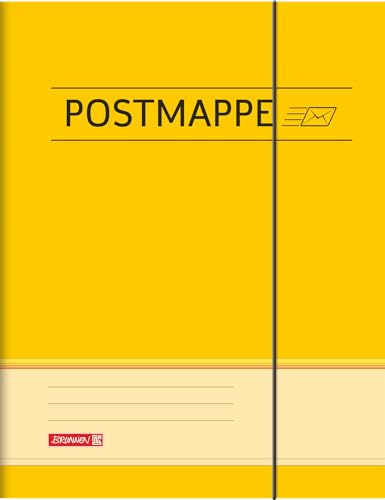 Brunnen Sammelmappe/Postmappe (A4, mit Gummizug), Gelb (3 Stück, Postmappe Pappe)