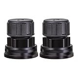 MoSundi 3/10.2 cm für AG auf 1/5.1 cm Innengewinde NPT PVC Schottverschraubung auslaufsicher mit Gummidichtung für Wasserfässer Pools und Spülen 2er Pack